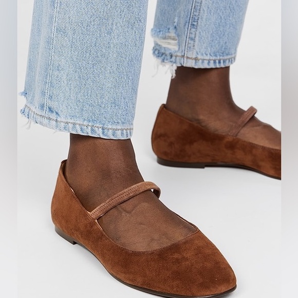 Madewell Greta Suede Ballet Flats Soft Mahogany Womens 6.5